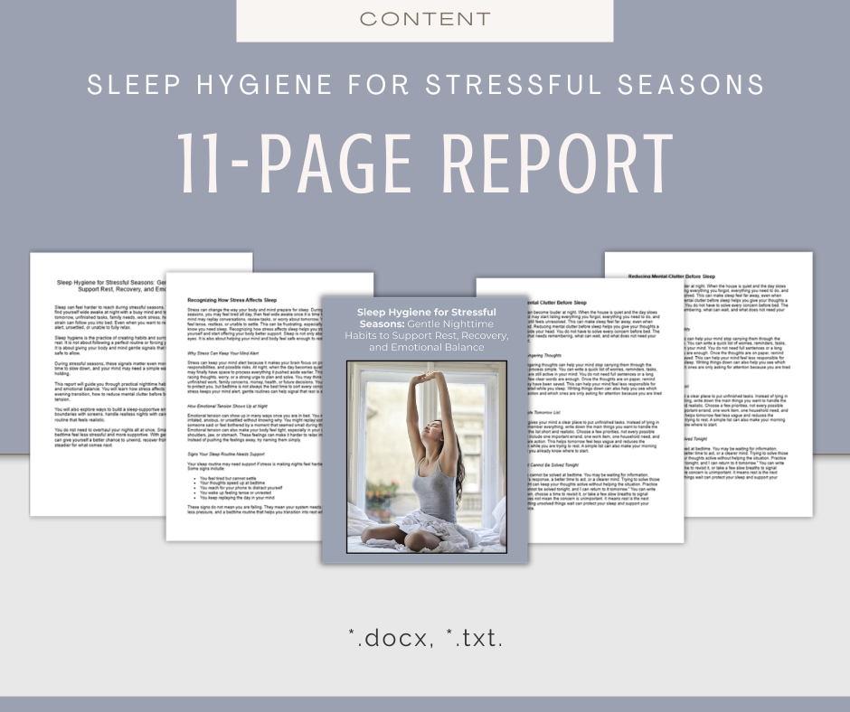 Sleep Hygiene For Stressful Seasons | Content & Journal Bundle