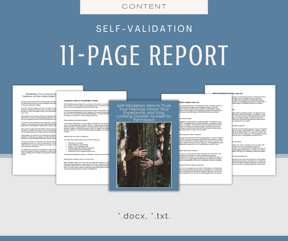 Self-Validation | Report & Articles Bundle