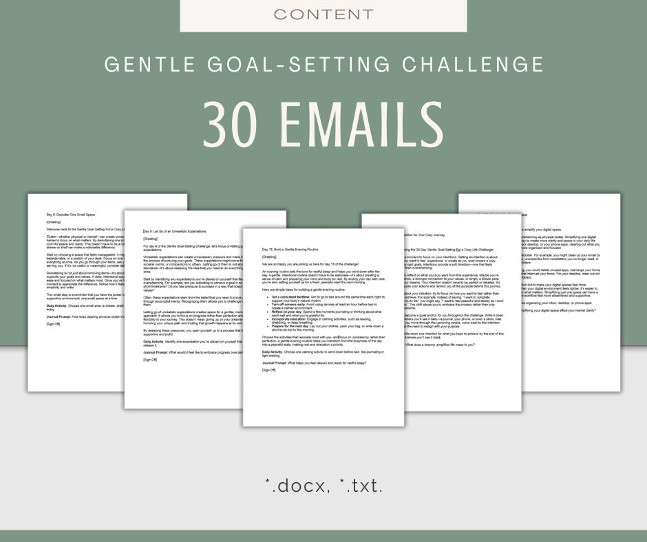 30-Day Gentle Goal-Setting Challenge