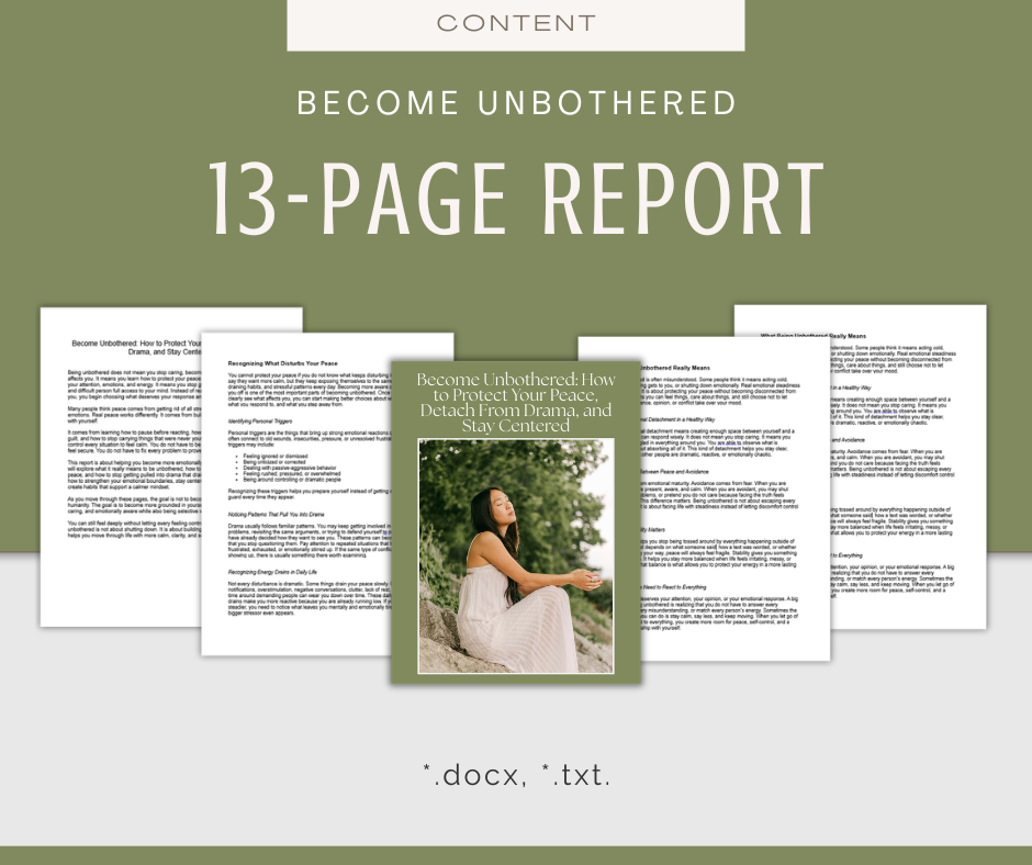 Become Unbothered | Report & Articles Bundle