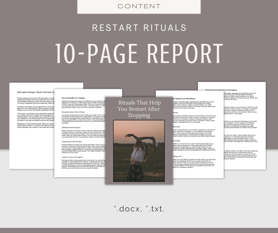 Restart Rituals | Content & Journal Bundle