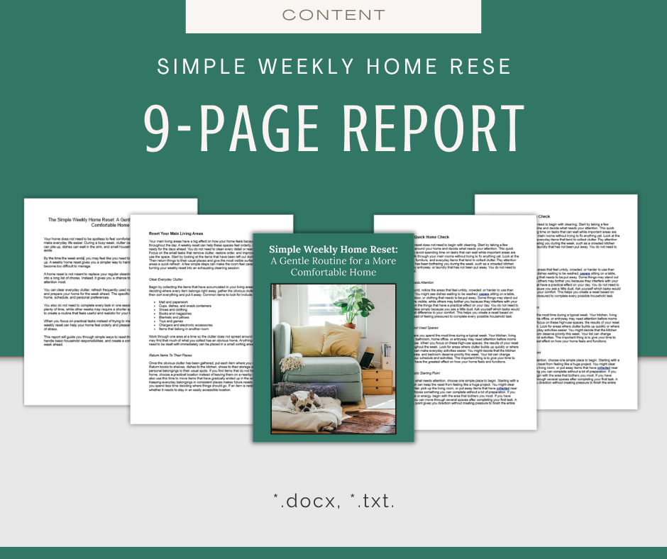 Weekly Home Reset | Content & Journal Bundle