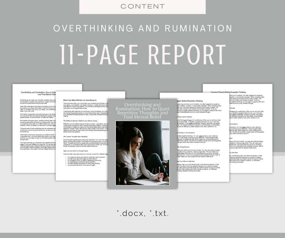 Overthinking and Rumination | Report & Articles Bundle