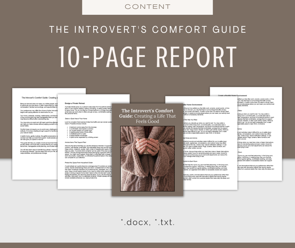 Comfort Essentials For Introverts | Content & Journal Bundle