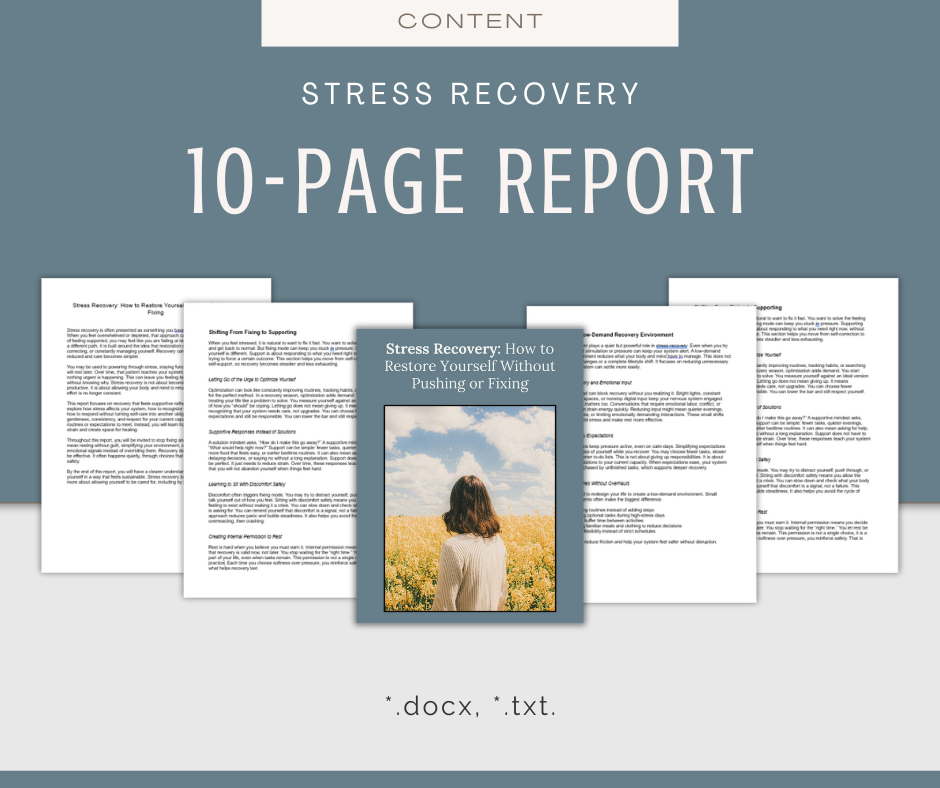 Stress Recovery | Content & Journal Bundle