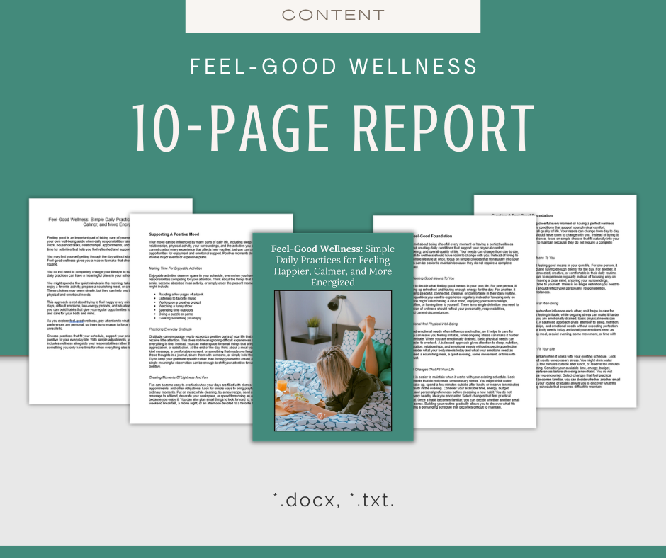 Feel-Good Wellness | Content & Journal Bundle