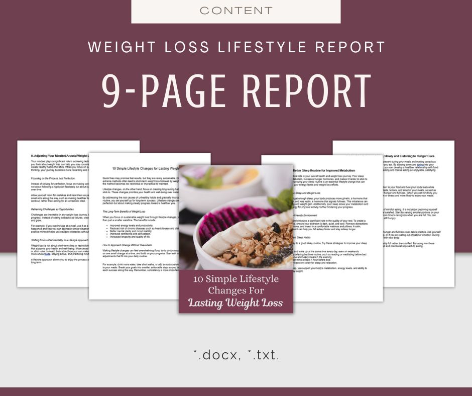 Weight Loss Lifestyle | Content & Journal Bundle