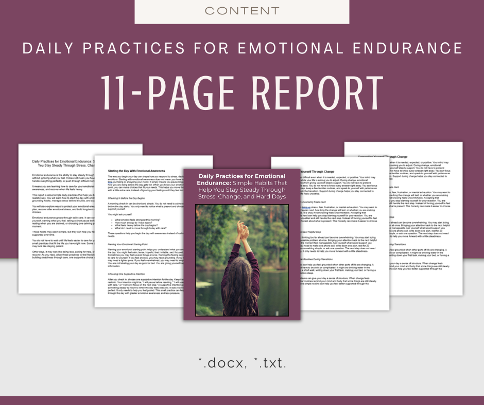 Daily Practices For Emotional Endurance | Content & Journal Bundle