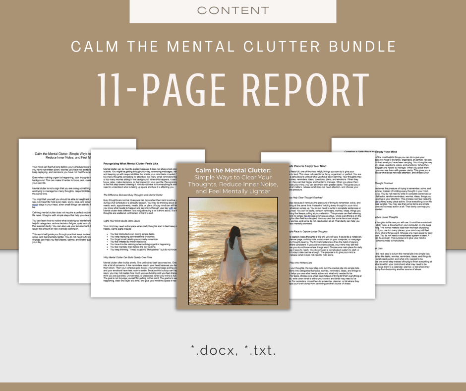 Calm the Mental Clutter | Content & Journal Bundle