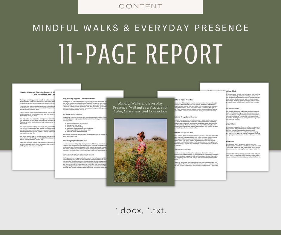 Mindful Walks and Everyday Presence | Content & Journal Bundle