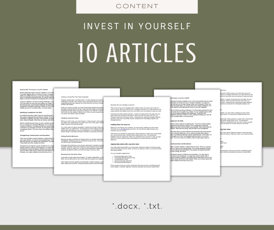 Invest in Yourself | MEGA Content and Templates Bundle