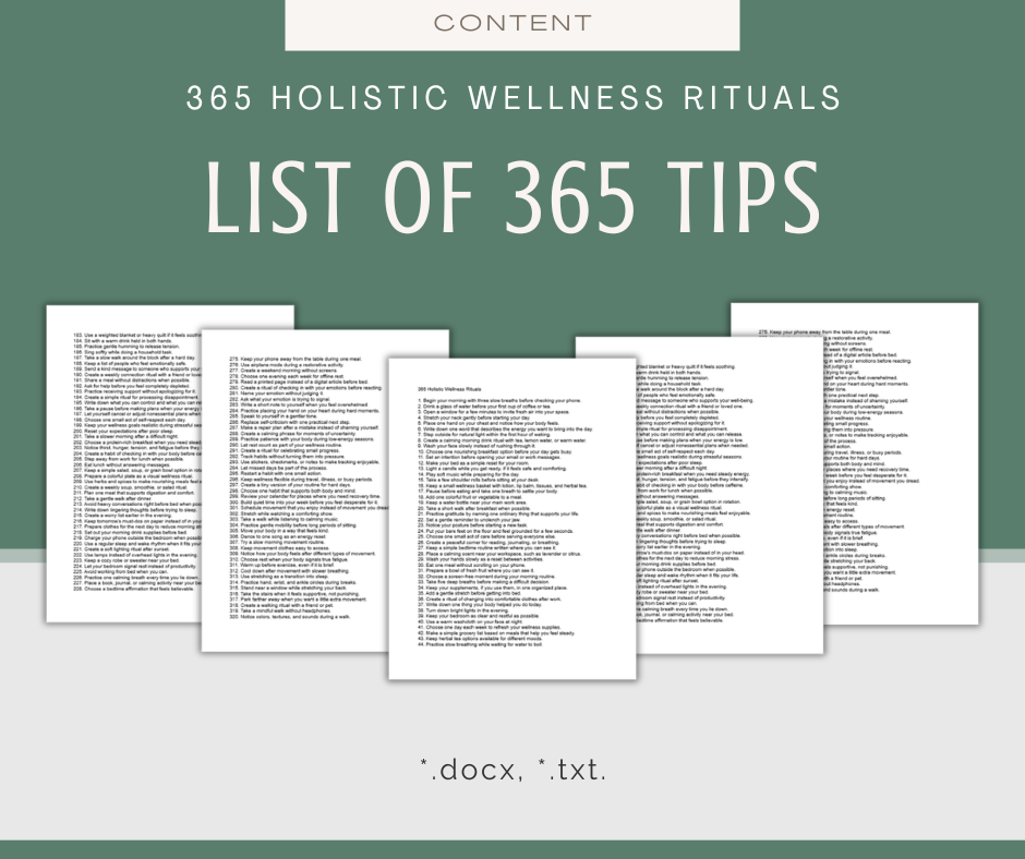 365 Holistic Wellness Rituals | Content Bundle