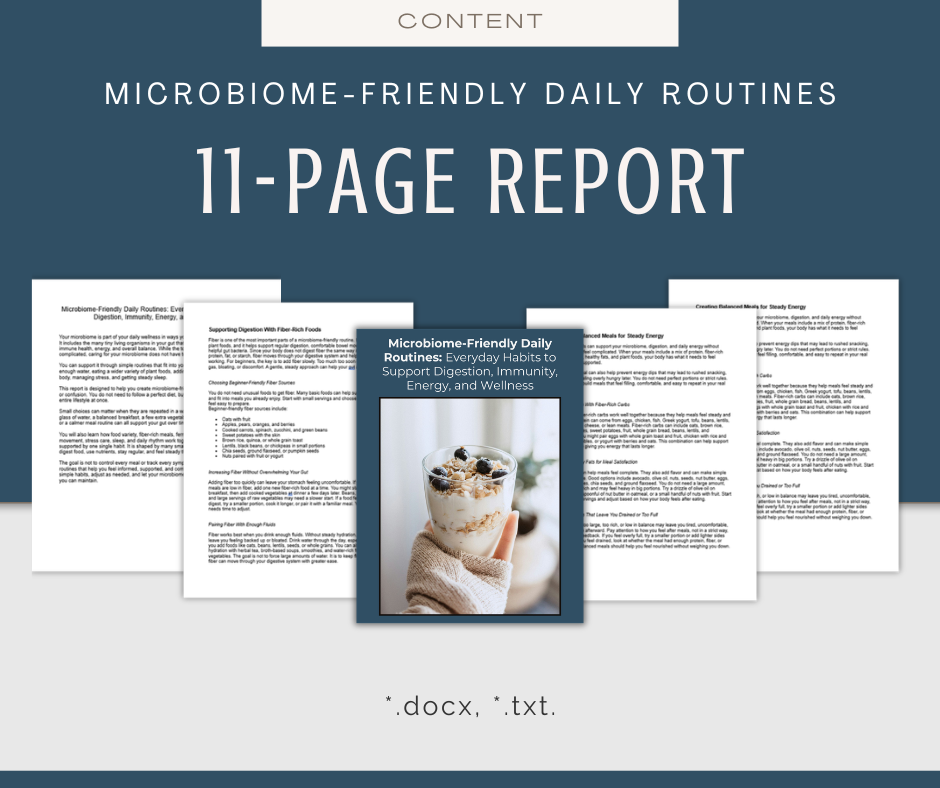 Microbiome-Friendly Daily Routines | Content & Journal Bundle