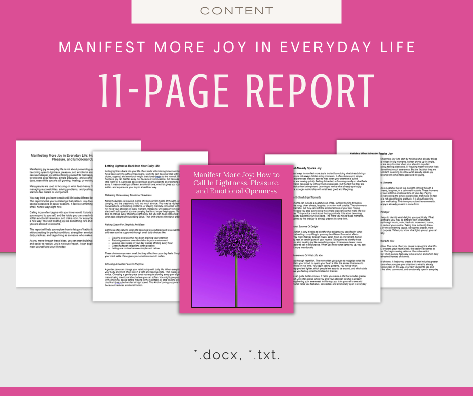 Manifest Joy in Everyday Life | Content & Journal Bundle