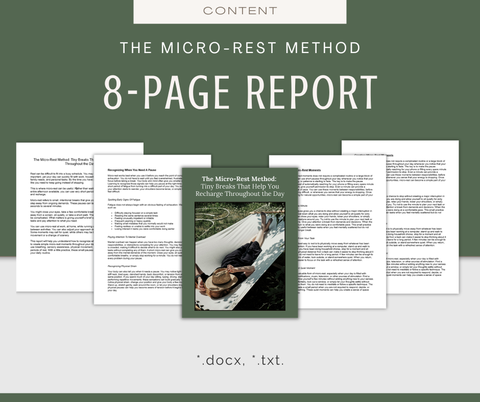 Micro-Rest | Content & Journal Bundle