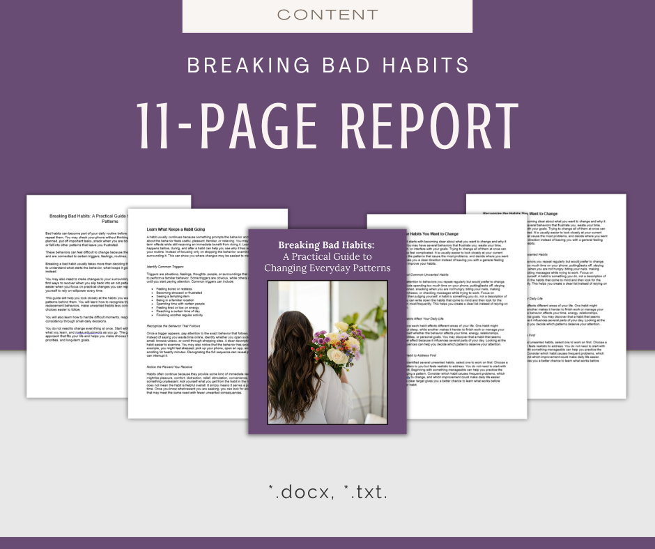 Breaking Bad Habits | Content & Journal Bundle