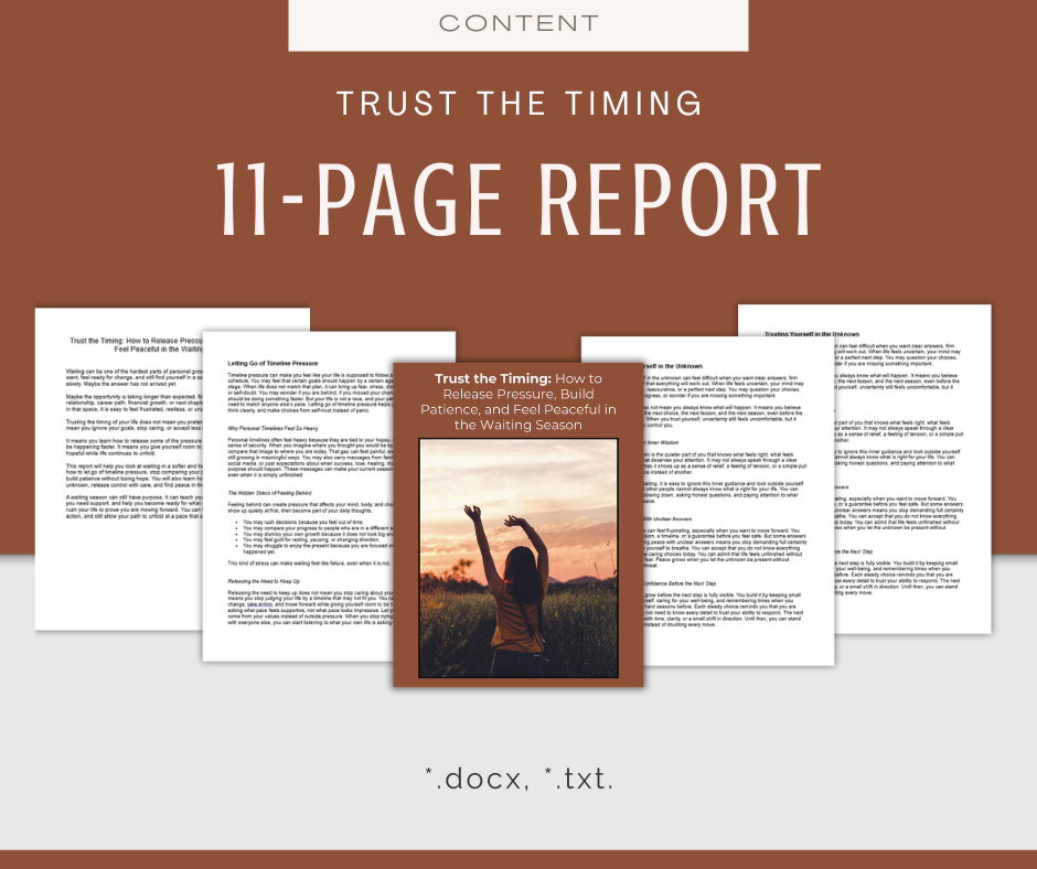 Trust the Timing | Content & Journal Bundle
