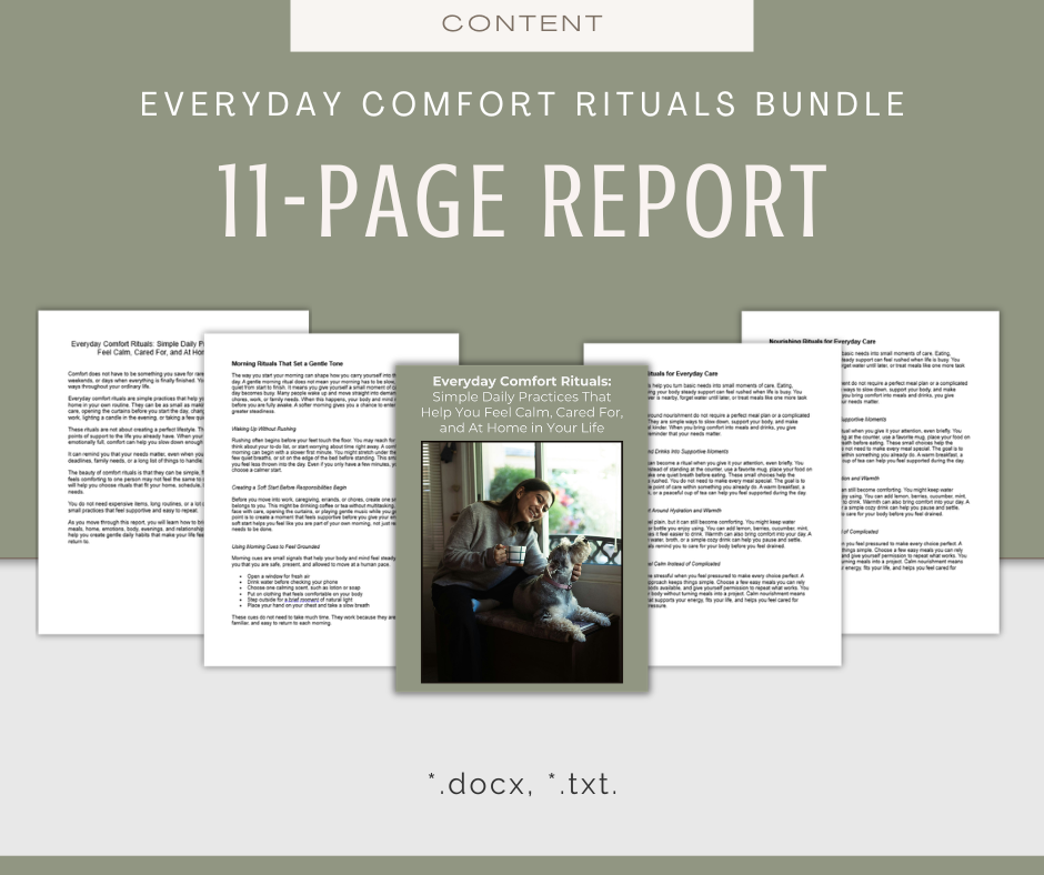 Everyday Comfort Rituals | Content & Journal Bundle
