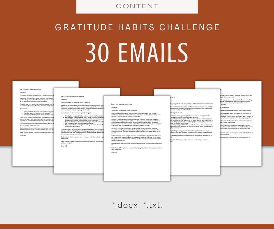 30-Day Gratitude Habits Challenge