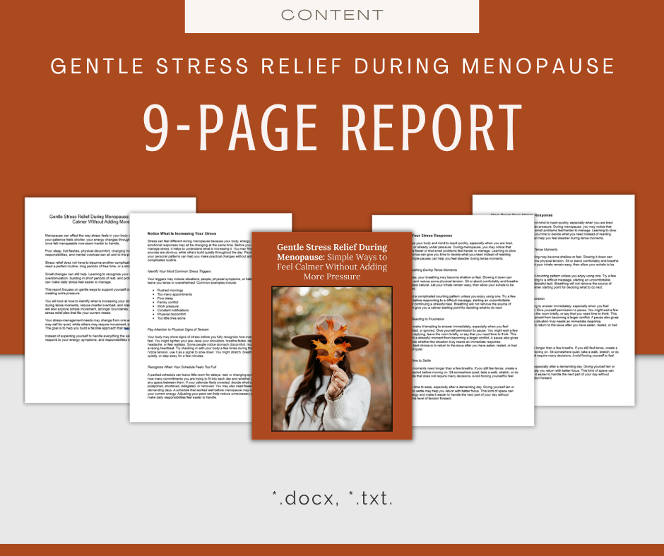 Gentle Stress Relief During Menopause | Content & Journal Bundle