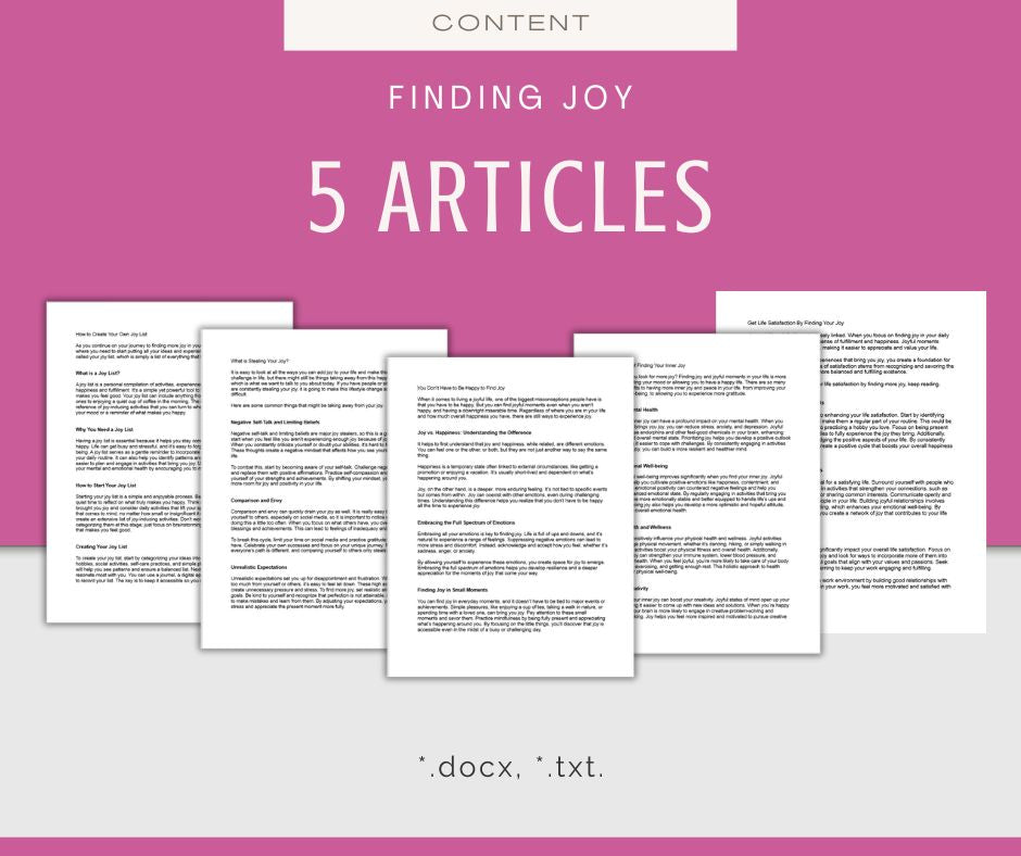 Finding Joy | Content & Templates Bundle