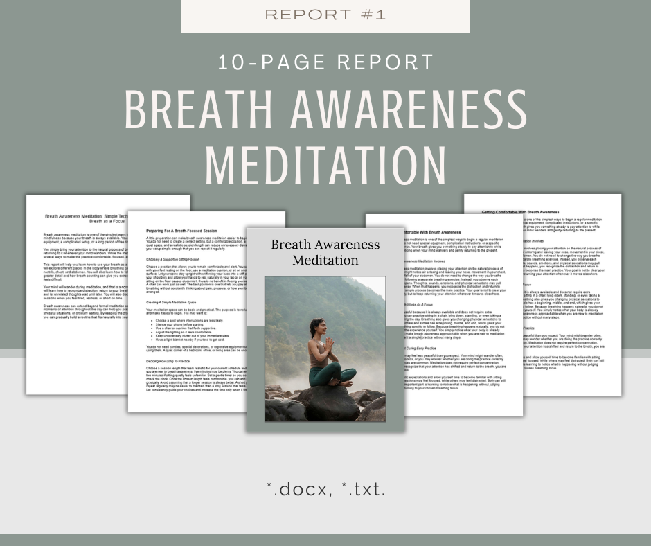 Meditation Techniques Reports | 5 Report Bundle