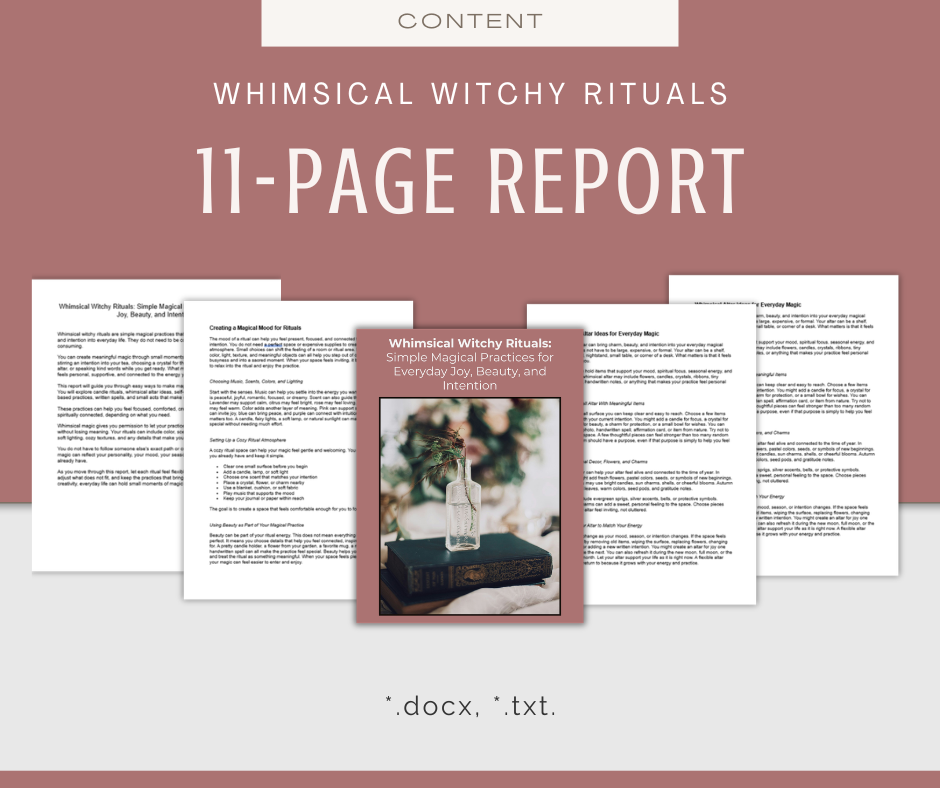 Whimsical Witchy Rituals | Content & Journal Bundle
