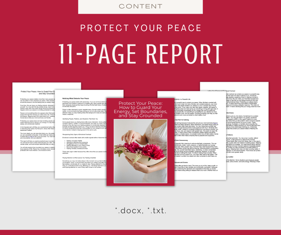 Protect Your Peace | Report & Articles Bundle