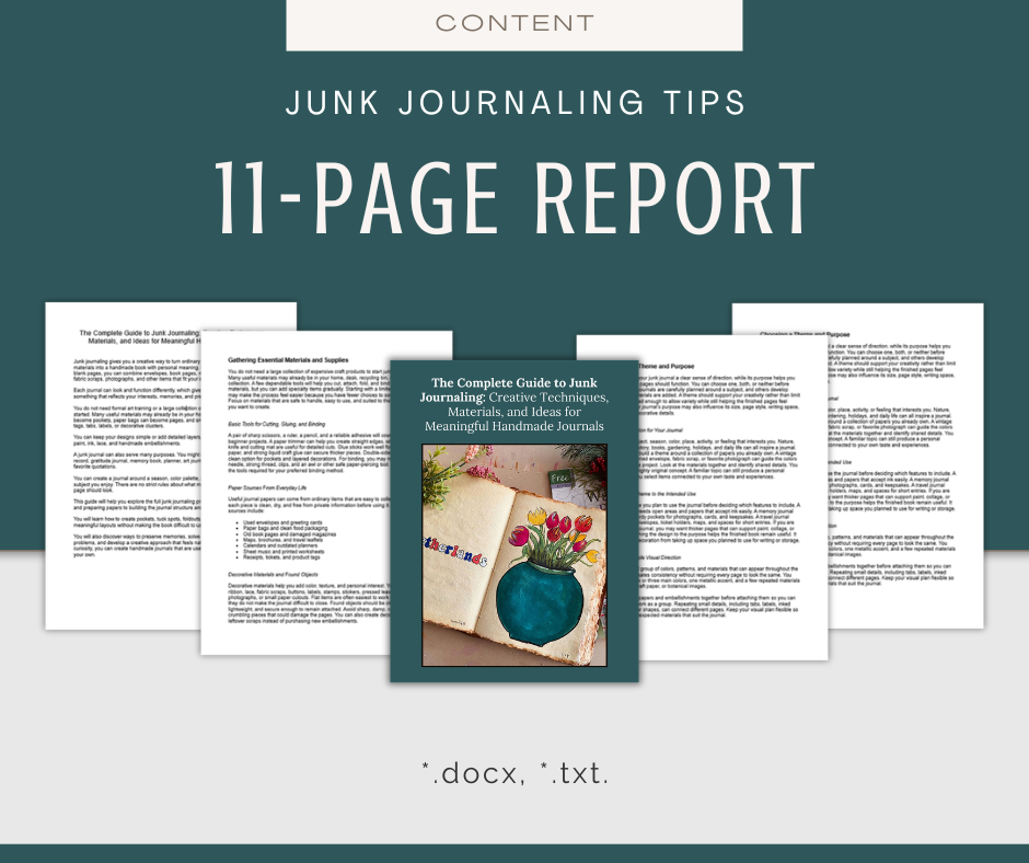Junk Journaling Tips | Content & Journal Bundle
