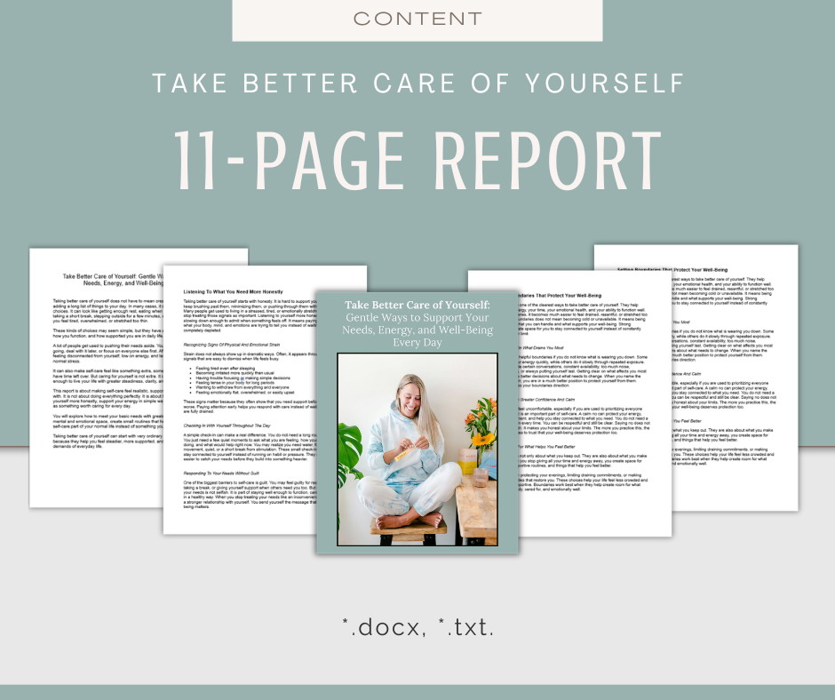 Take Better Care of Yourself | Content & Journal Bundle