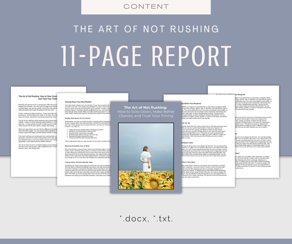 The Art of Not Rushing | Content & Journal Bundle