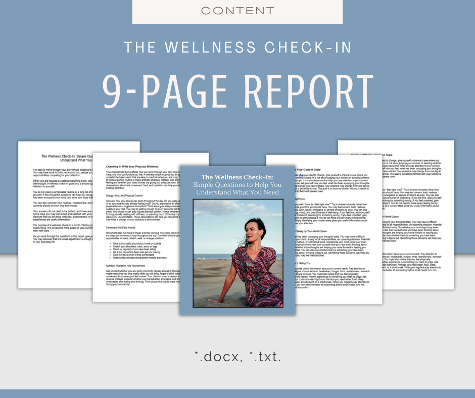 Wellness Check-In | Content & Journal Bundle