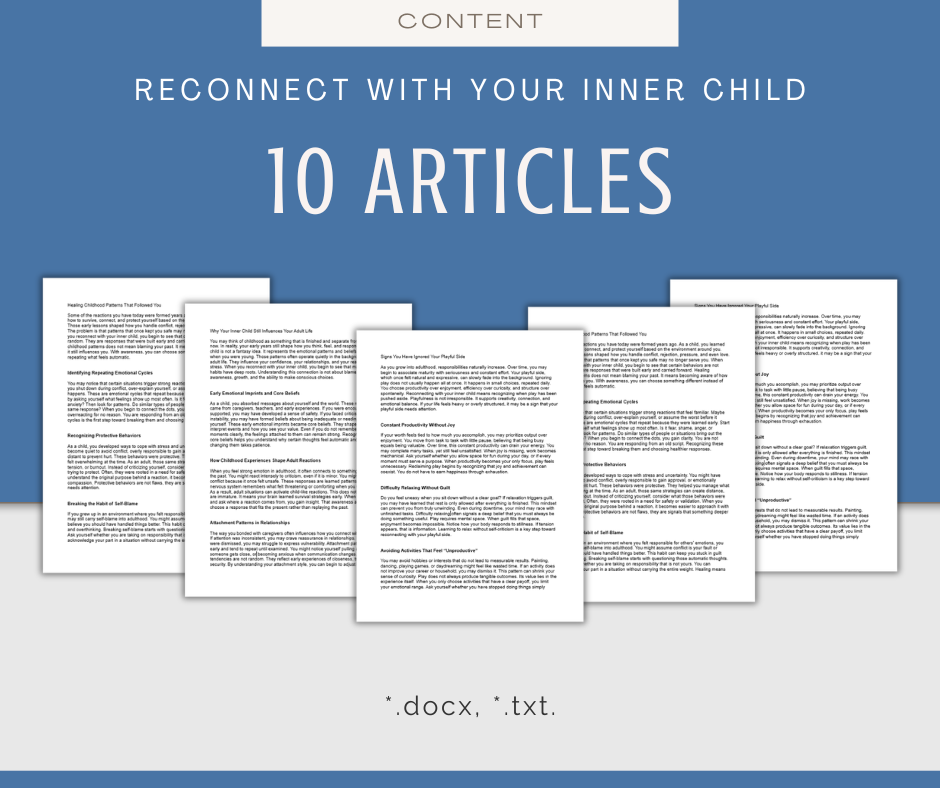 Reconnect With Your Inner Child | MEGA Content and Templates Bundle