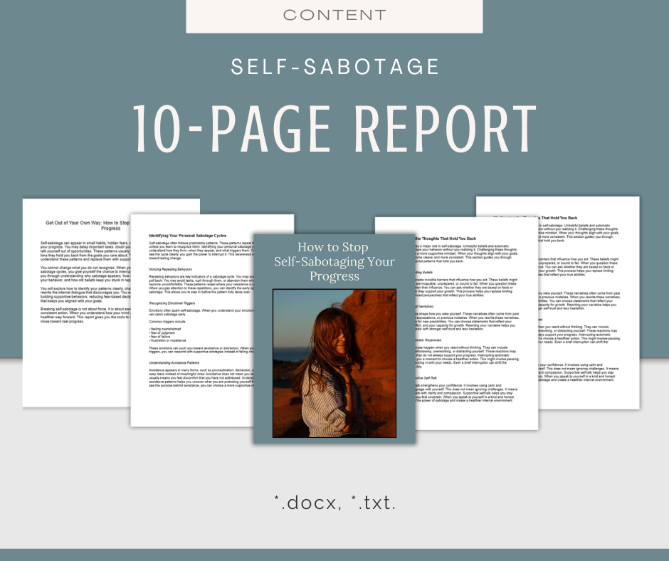 Self-Sabotage | Content & Journal Bundle