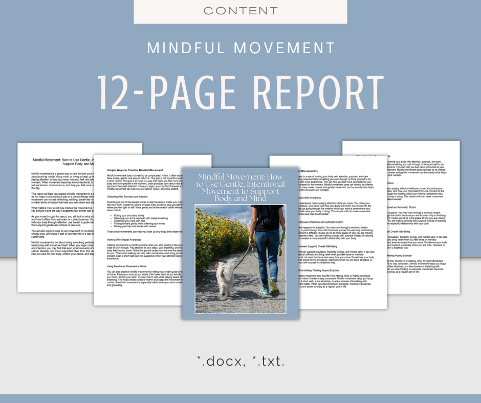 Mindful Movement | Report & Articles Bundle
