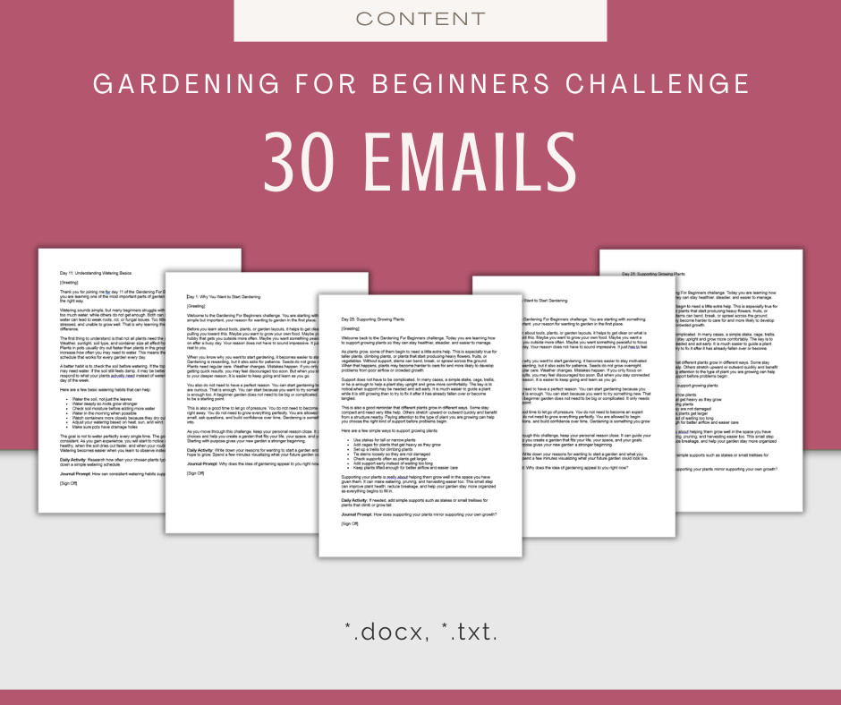30-Day Gardening For Beginners Challenge