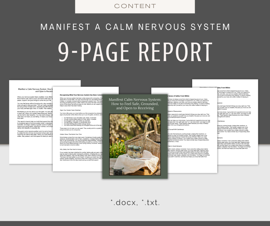 Manifest a Calm Nervous System | Content & Journal Bundle