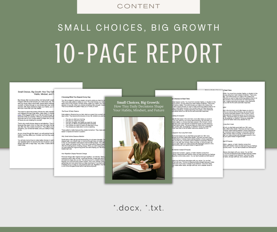 Small Choices, Big Growth | Content & Journal Bundle