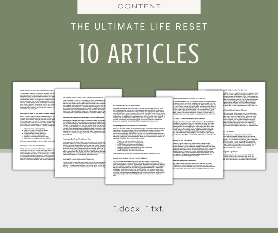 The Ultimate Life Reset | MEGA Content and Templates Bundle