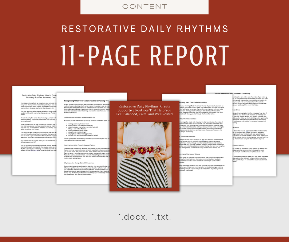 Restorative Daily Rhythms | Content & Journal Bundle