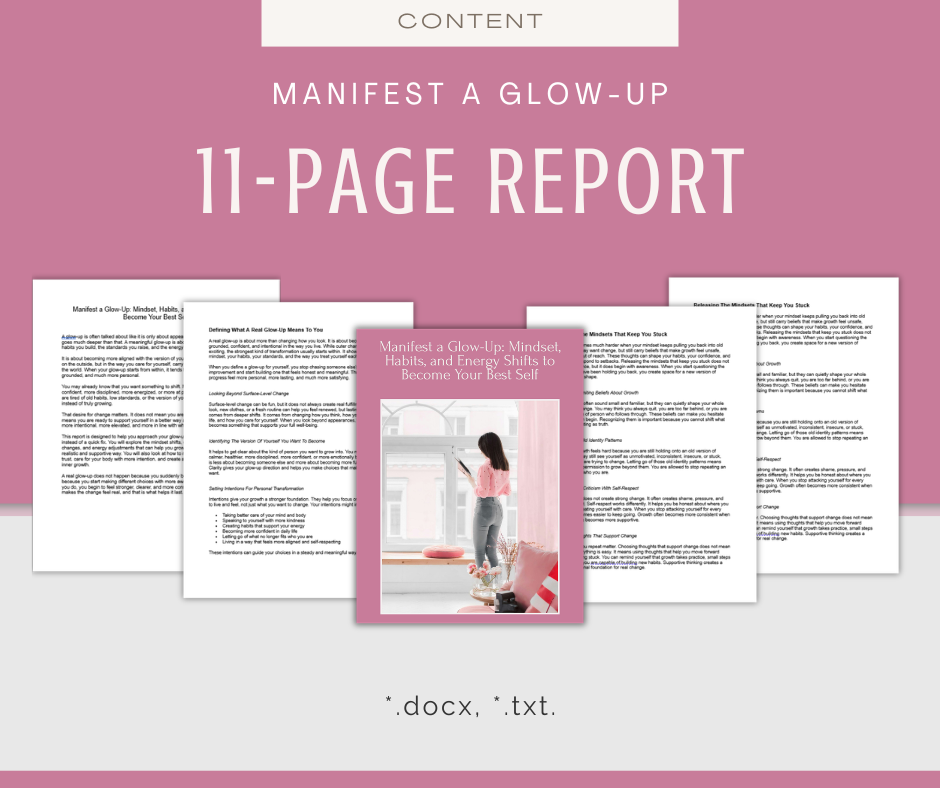 Manifest a Glow-Up | Report & Articles Bundle