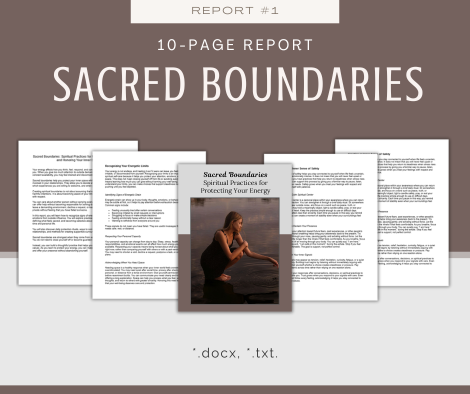 Sacred Energy Rituals Reports | 5 Report Bundle