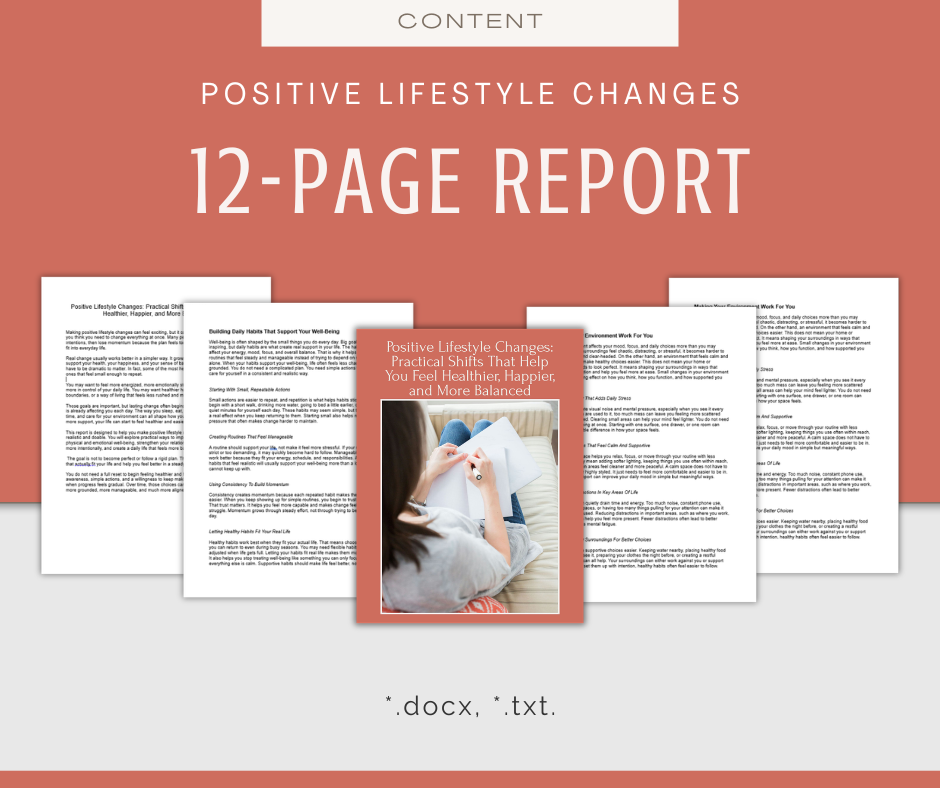 Positive Lifestyle Changes | Report & Articles Bundle
