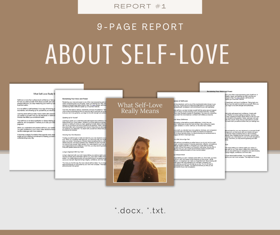 Self-Love Reports | 5 Report Bundle