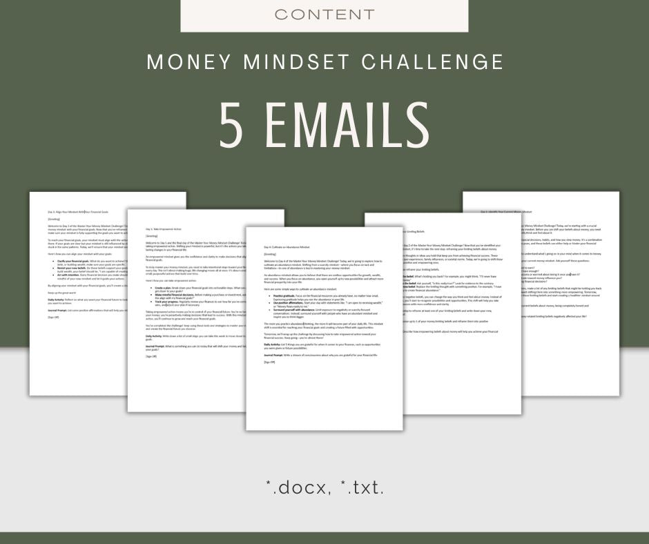 5-Day Money Mindset Challenge | PLR Minis