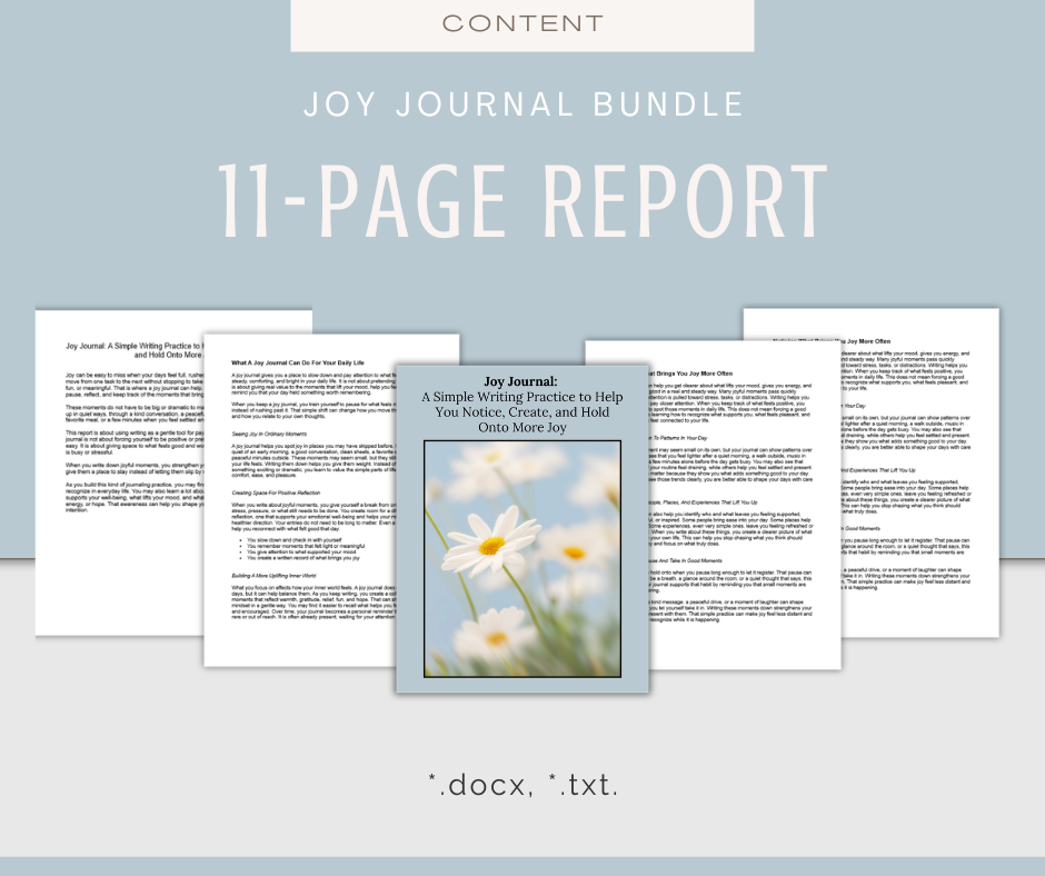 Joy Journal | Content & Journal Bundle