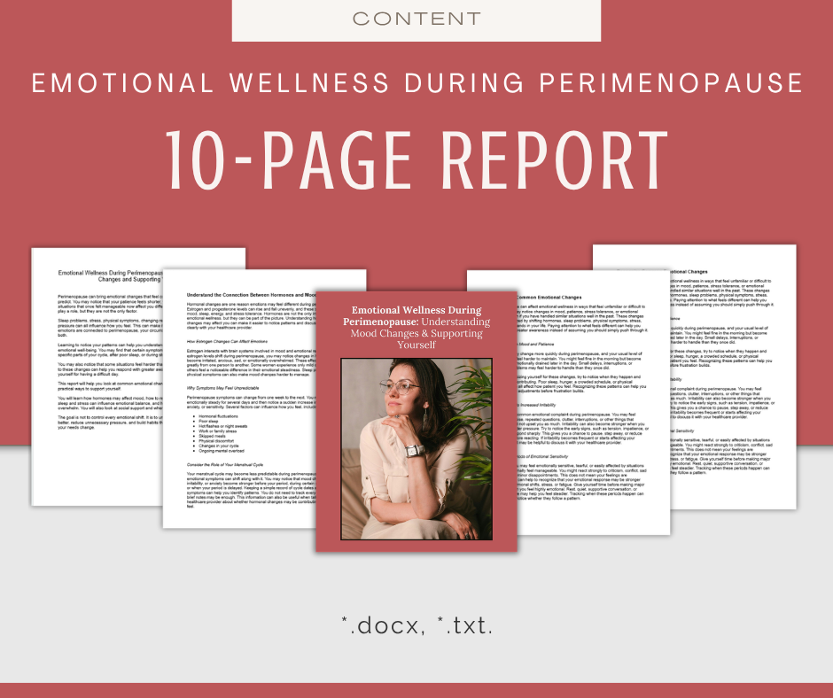 Emotional Wellness During Perimenopause | Content & Journal Bundle