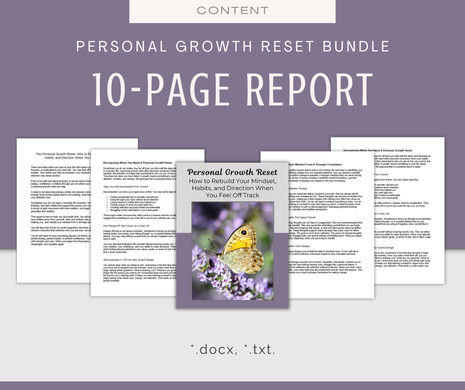 Personal Growth Reset | Content & Journal Bundle