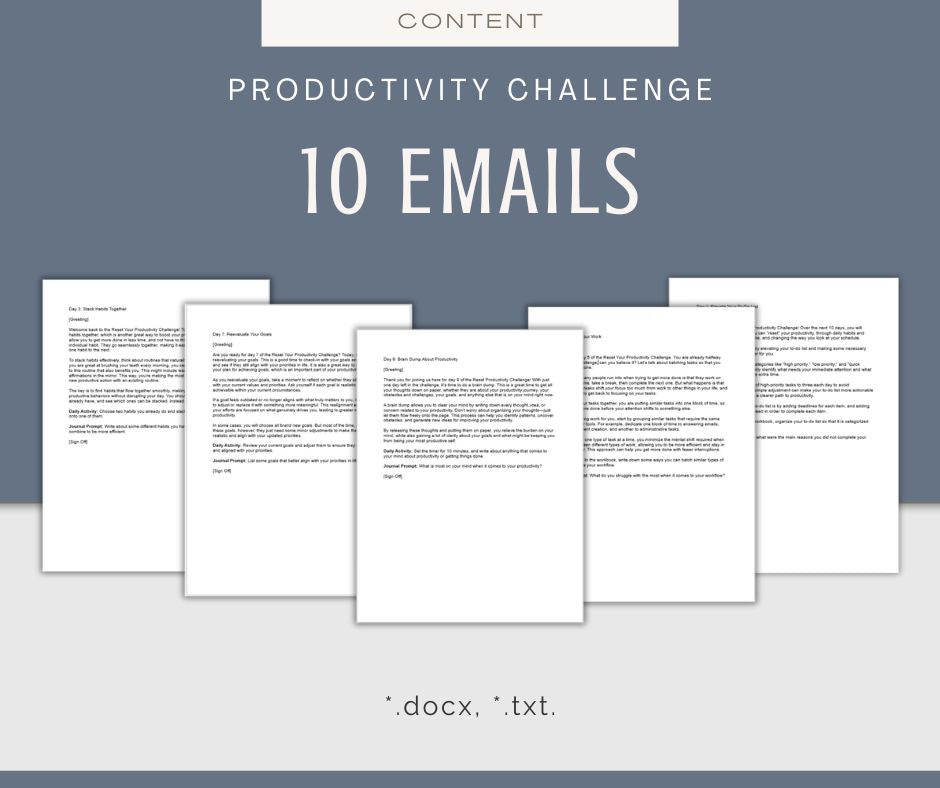 10-Day Reset Your Productivity Challenge