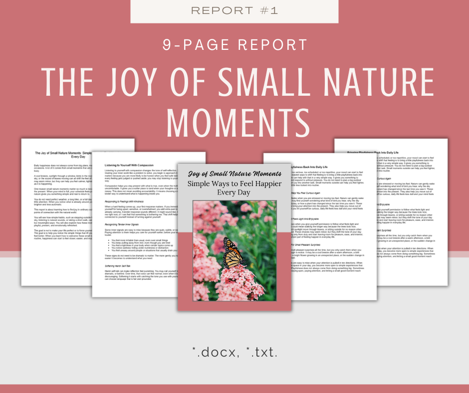 Nature For Everyday Joy | 5 Report Bundle